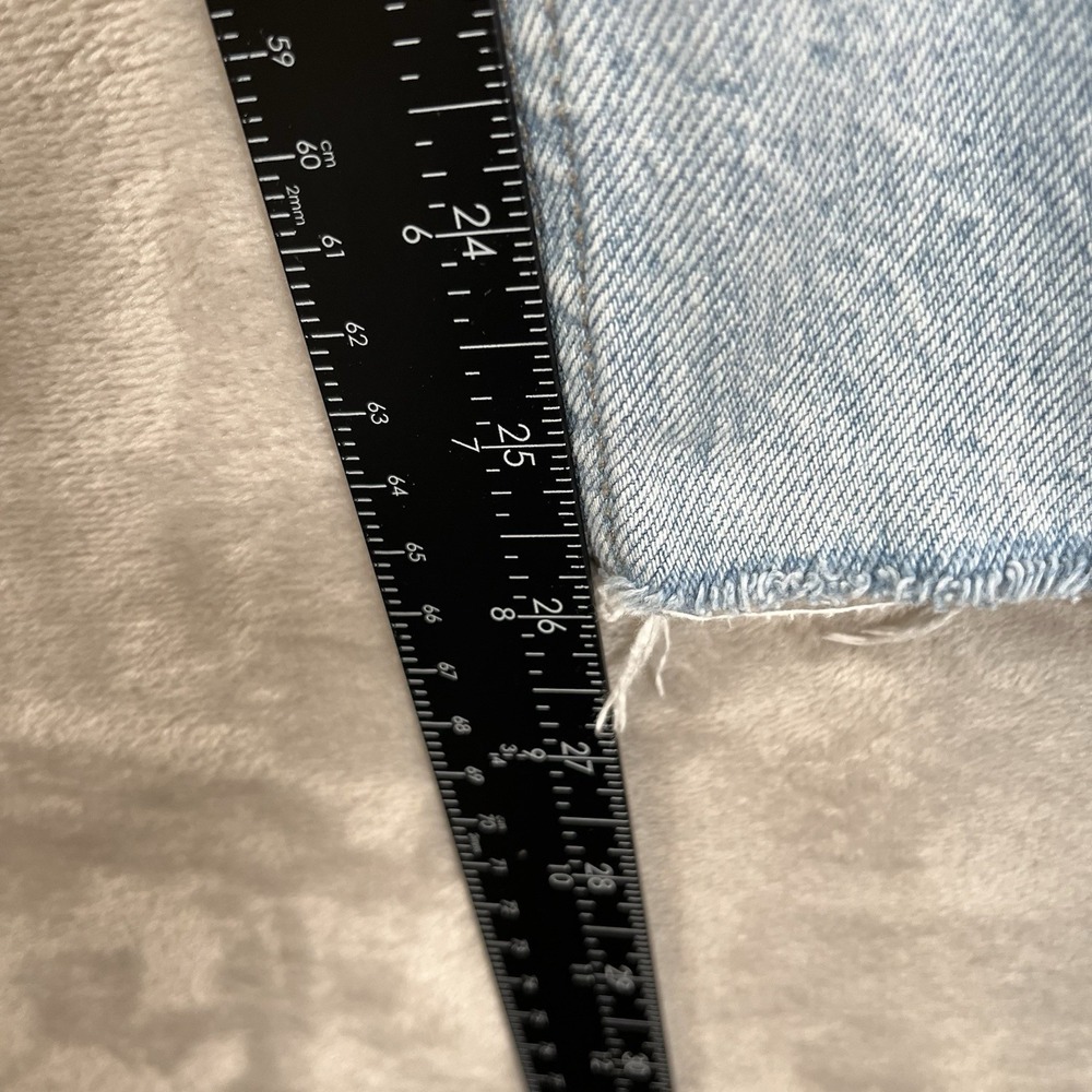 Labelrail X Olivia Alice Jeans Size 8 (26x26) Light Wash Raw Hem Denim - Picture 6 of 9